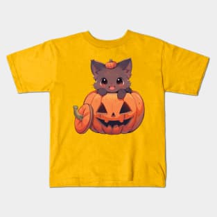 Halloween Cat Kids T-Shirt